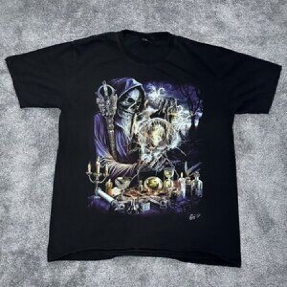 Rock Chang t-shirt Men XL Black Biker Artist Music Chopper Death Grim